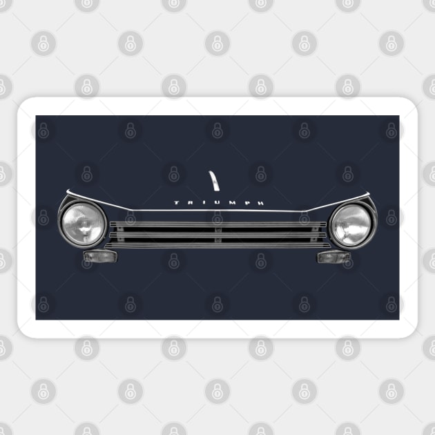 Triumph Herald 13/60 classic 1960s British car minimalist front Sticker by soitwouldseem